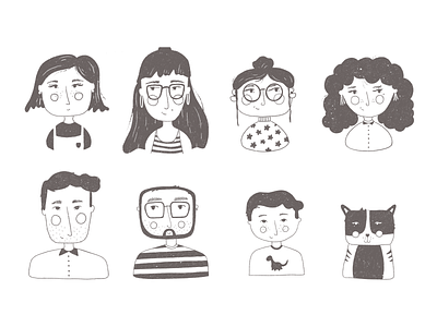 Portrait illustrations characters face family family portrait illustration people people illustration portrait