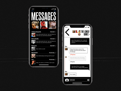 Willy Fleckhaus UI 80s style chat chatting graphicdesign ios app design ios chat mad message message app