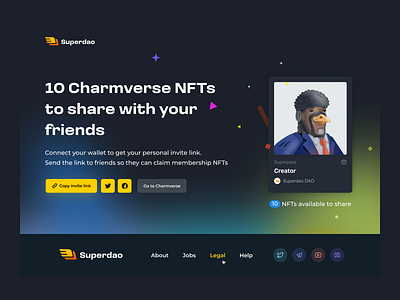 Superdao landing page