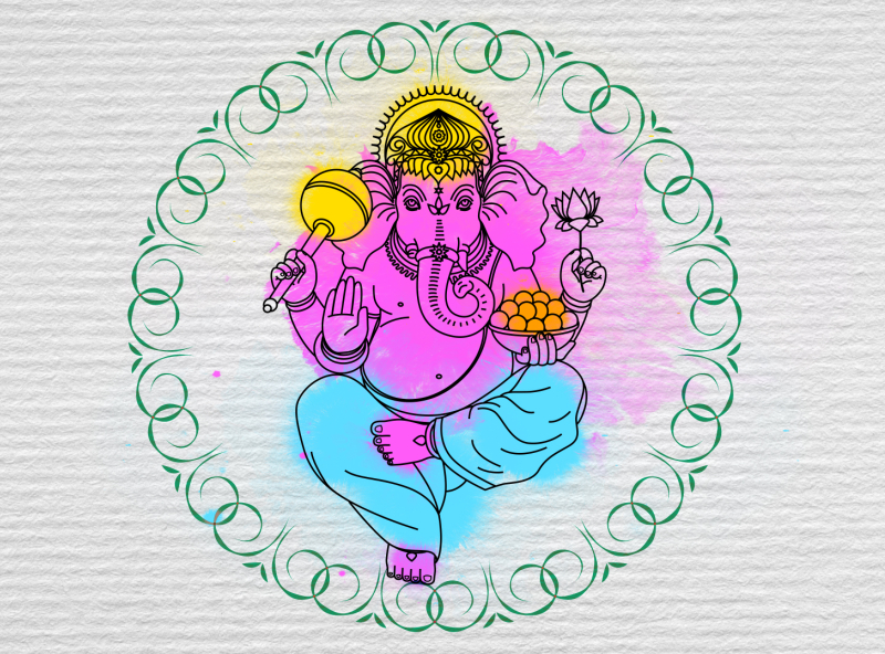 Happy Ganesh Chaturthi Drawing | Ganesh Chaturthi Drawing | गणेश जी ड्रॉइंग  - YouTube