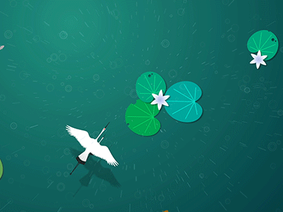 Happy Mother's Day! animated gif animation bird fish graphic happy lotus mother mothers day motion graphic rain water