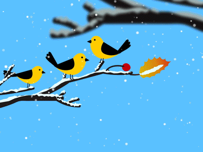 Merry Christmas! adobe after effects animated gif animation bird card card animation christmas christmas card dribbble fall holiday illustrator love merry merrychristmas motion graphic snow snow flakes winter xmas