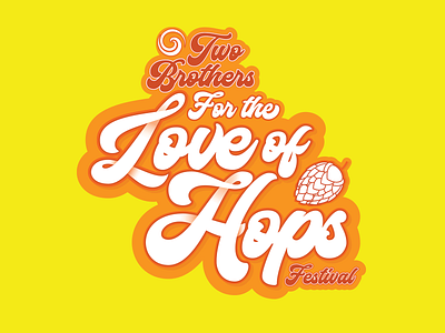 For The Love of Hops Beer Fest Logo illustration logo