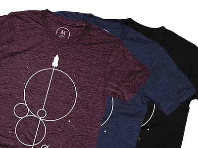 Crossing The Universe Geometrics (Glow T-Shirt) *Discount Code* apparel cotton design glow merchandise minimal rocket shirt space