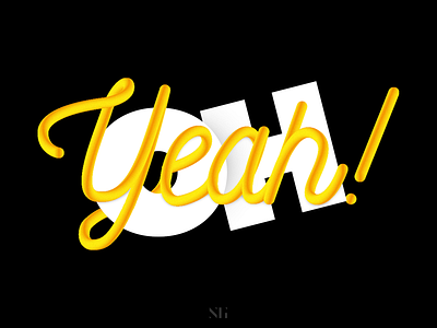 Oh Yeah! (interlaced text effect)