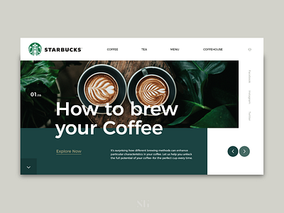 Starbucks Rebranding Web Design/ Presonal project adobe branding coffee design illustrator minimal typography ui ux web design