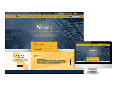CLA Mockup desktop homepage lawyers