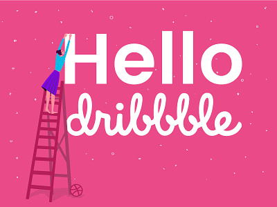 Hello Dribbble, finally arrived! 😏 dribbble dribbble invitation hello dribbble illustration invitation
