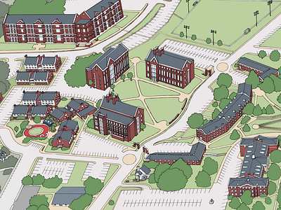 APSU Campus Map architecture building campus illustration map