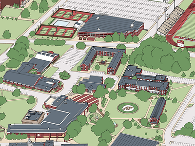 Austin Peay Campus Map Apsu Campus Map By Holly Carden On Dribbble