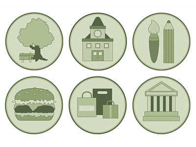 Icon Set for a Map Key icon illustration map vector