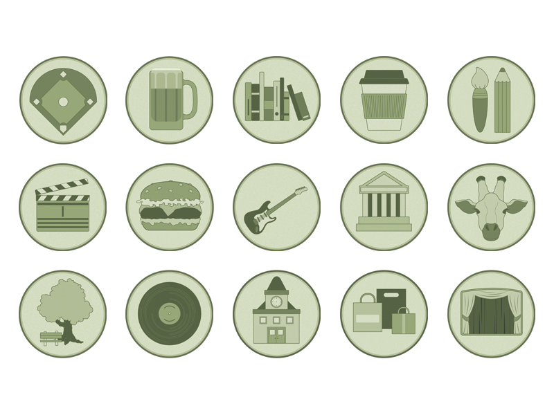 Icon Set for a Map Key illustration vector icon map