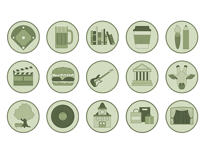 Icon Set for a Map Key icon illustration map vector