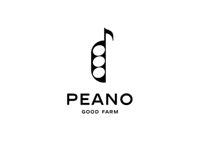 Peano farm logo music note pea piano vegetables