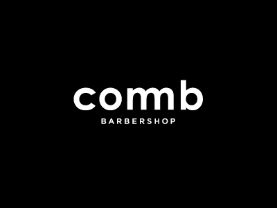 Comb barbershop branding comb logo