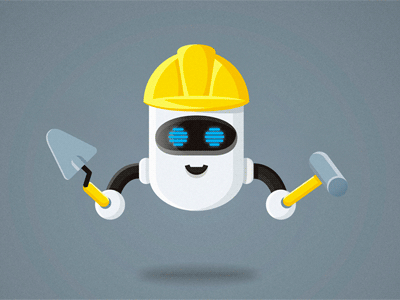 Robobuilder branding builder logo robot