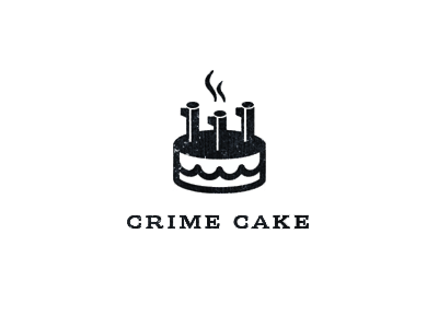 Crime Cake branding cake crime gun logo