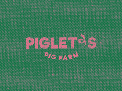 Piglet's branding farm logo pet pig