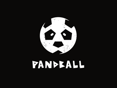 Pandball branding handball logo panda