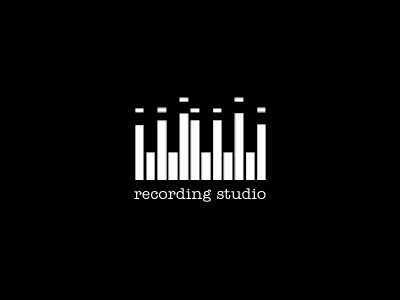 Recording Studio equaliser logo music piano record studio