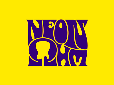 Neon Ohm band branding logo music neon psychedelic rock