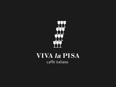 Viva la Pisa cafe italy logo pisa wine
