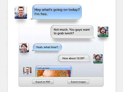 iOS Style SMS Thread ios ios6 messages sms
