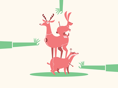 Social Valley Collection animals animation brand branding character characterdesign colors deer hands illustration illustrator pets rabbit vector