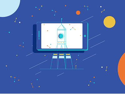 Space Rocket animation app brand branding character characterdesign colors illustration illustrator rocket space space rocket ui ux vector