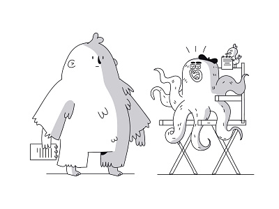 1 Sketch for KALEB Branding animals animation bigfoot bird brand branding character characterdesign director illustration monster octopus pet puppy yeti yetti