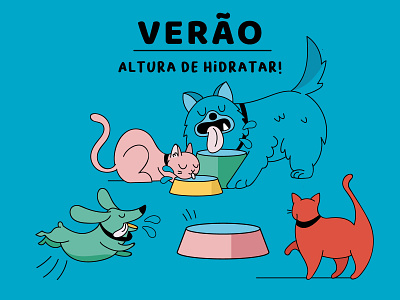 Verão for VIVAPETS animation branding character character design colors design dog dogs drawing illustration pet pet care pets vector