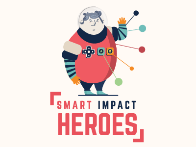 Smart Impact Heroes animation astronaut branding character characterdesign colors heroe illustration technology