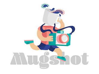 Mugshot Magazine blog branding coffee halftones logo mascot mug mugshot photography
