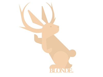 BLONDE Jackalope blonde brand branding grid gridding jackalope logo monotone motif tracing