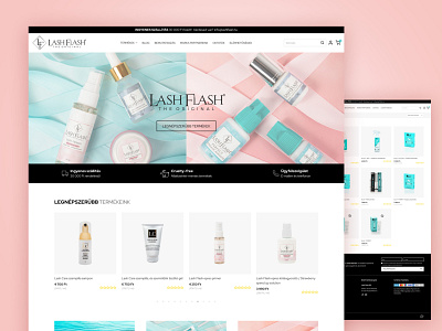 LashFlash Premium Lashes eCommerce design clean clean ecommerce design ecommerce ecommerce design ecommerce store homepage shop design webdesign webshop