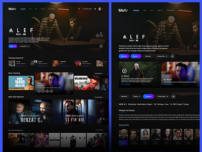 BluTv - UX Research and Conceptual Design blutv clean concept design movie app redesign ui uiux ux