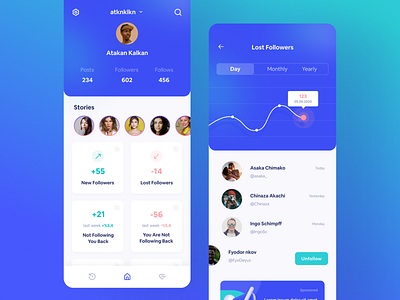 Instagram X-Follower app design follower instagram ui ux