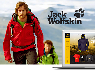 Jack Wolfskin clean concept design flat jack wolfskin layout minimal ui website