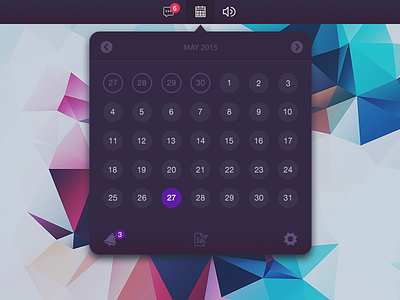 Calendar calendar clean design free psd ui widget