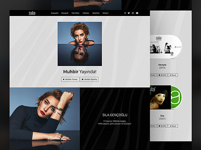 Sıla Gençoğlu Official Website responsive responsive design typography ui ui design user interface ux web web design webdesign website website design
