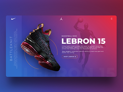 Nike LeBron 15 Landing page by Atakan Kalkan on Dribbble