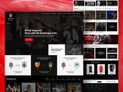 Beşiktaş JK | Football Club Website beşiktaş beşiktaş jk clean concept design football football club soccer sport club ui ux website