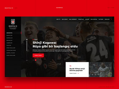 Beşiktaş JK | Football Club Website Detail beşiktaş beşiktaş jk concept design football football club sport club ui ux website