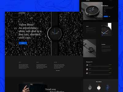 GREYHOURS clean concept design greyhours typography ui ux watch watch design website