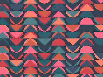 Bisected Luna. art colors geometric illustration moon pattern random sunset
