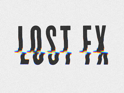 Lost FX Logo colors distortion logo lost music organic scanner typography vhs vintage