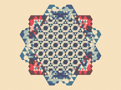 Triangulation. clean flat geometric hexagon illustration modern shapes triangle vector