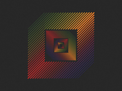 Radioburn. clean flat geometric illustration lines modern rainbow shapes square vector