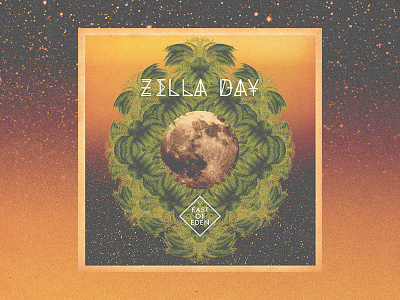 Zella Day / East of Eden album art album cover garden illustration moon music psychedelic stars zella day