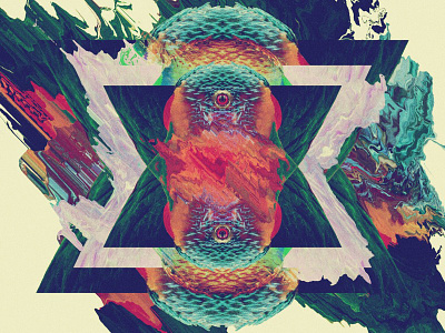 Klaatu. abstract bird collage design geometric illustration kaleidoscope parrot pattern psychedelic quilt texture